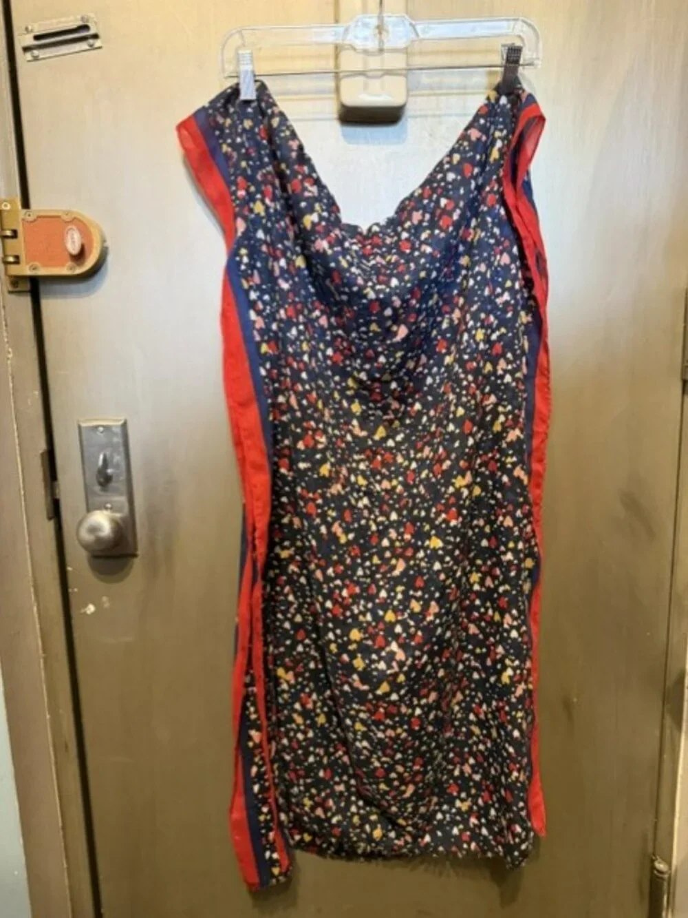 Retro Heart Print oblong Scarf